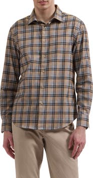 Bugatchi Julian Plaid Cotton Button Up Shirt