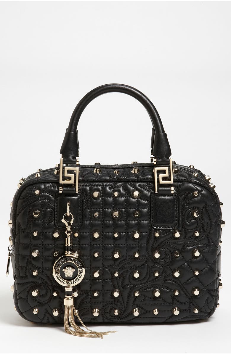 Versace 'Vanitas - Small' Leather Satchel, Main, color,