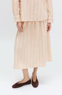 M&S Stripe Midi Skirt