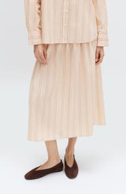M&S Stripe Midi Skirt