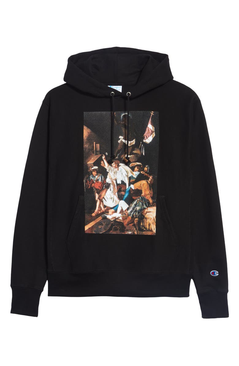 Canary Yellow Gender Inclusive Pyréx Tears Graphic Hoodie, Alternate, color,