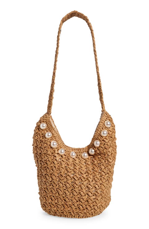 Keli Imitation Pearl Hobo Bag