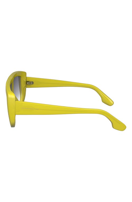 Victoria Beckham Denim 61mm Tea Cup Shield Sunglasses In Green