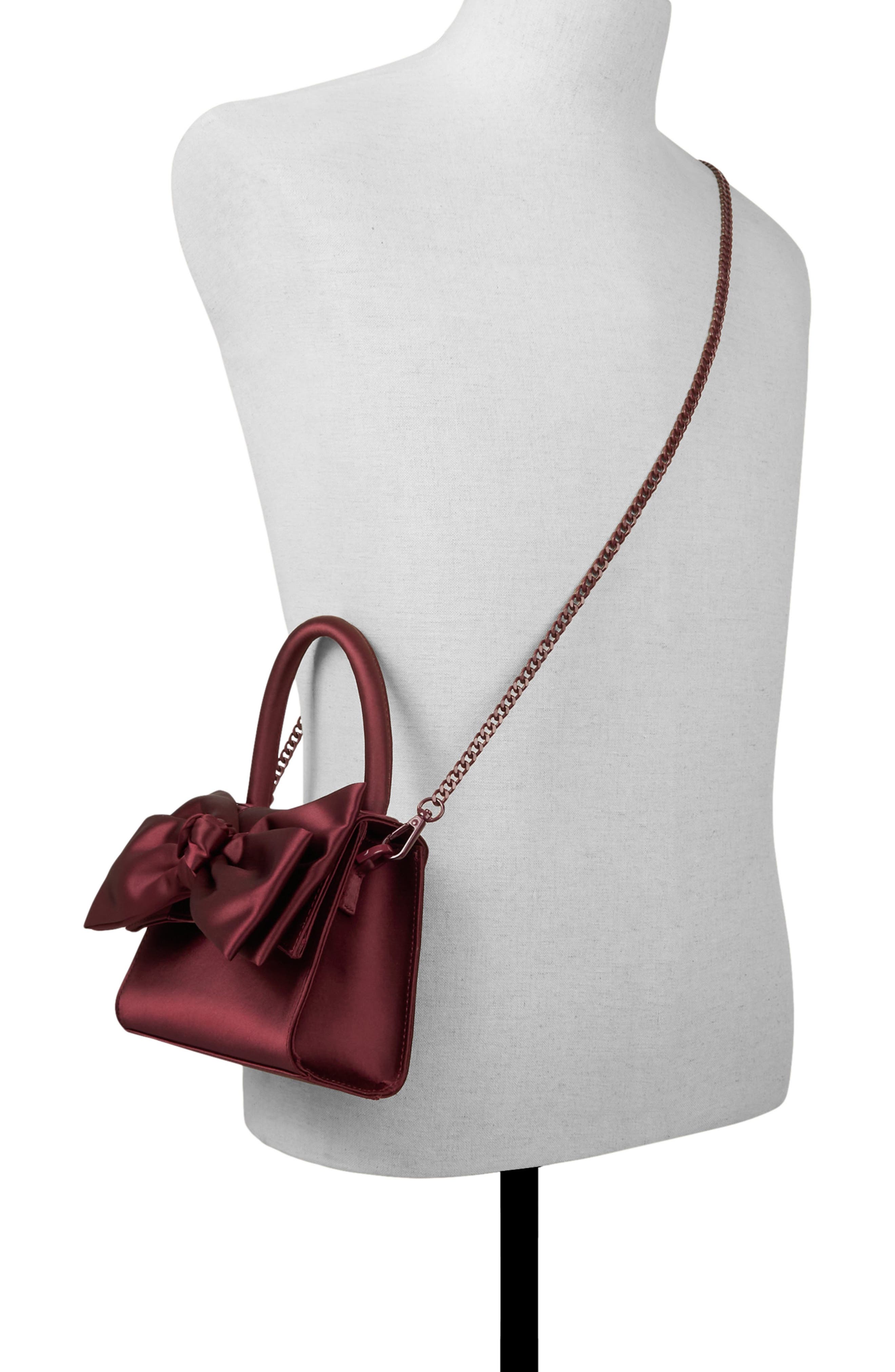 ALDO Decadencee Top Handle Bag, Alternate, color, Dark Red