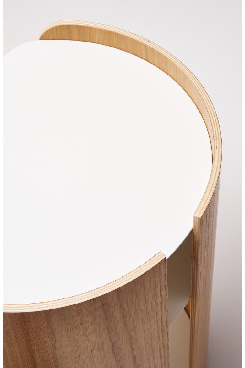 Contour Wood & Steel Side Table, Alternate, color, WHITE