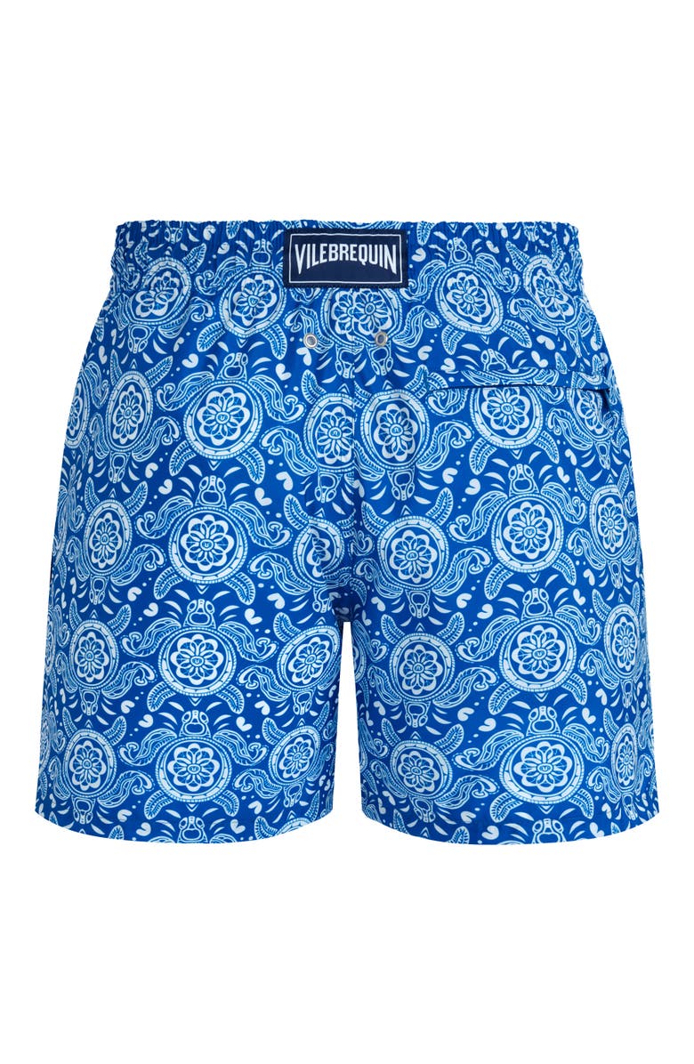 Vilebrequin Men's Turtles Light Fabric Swim Shorts, Alternate, color, Palace