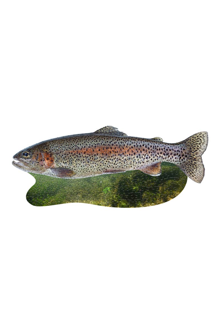 I Am Trout 300 Piece Jigsaw Puzzle Fish Shaped Puzzle, Alternate, color, Multicolored