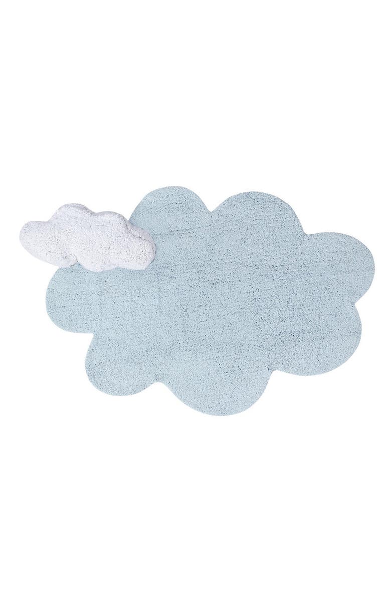 Lorena Canals Puffy Dream Cloud Washable Cotton Blend Rug, Main, color, Blue