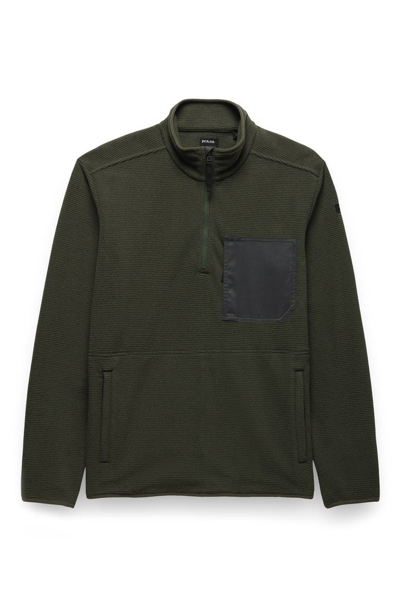 Stretch Zion Fleece Quarter Zip Pullover, Alternate, color, SPRUCE