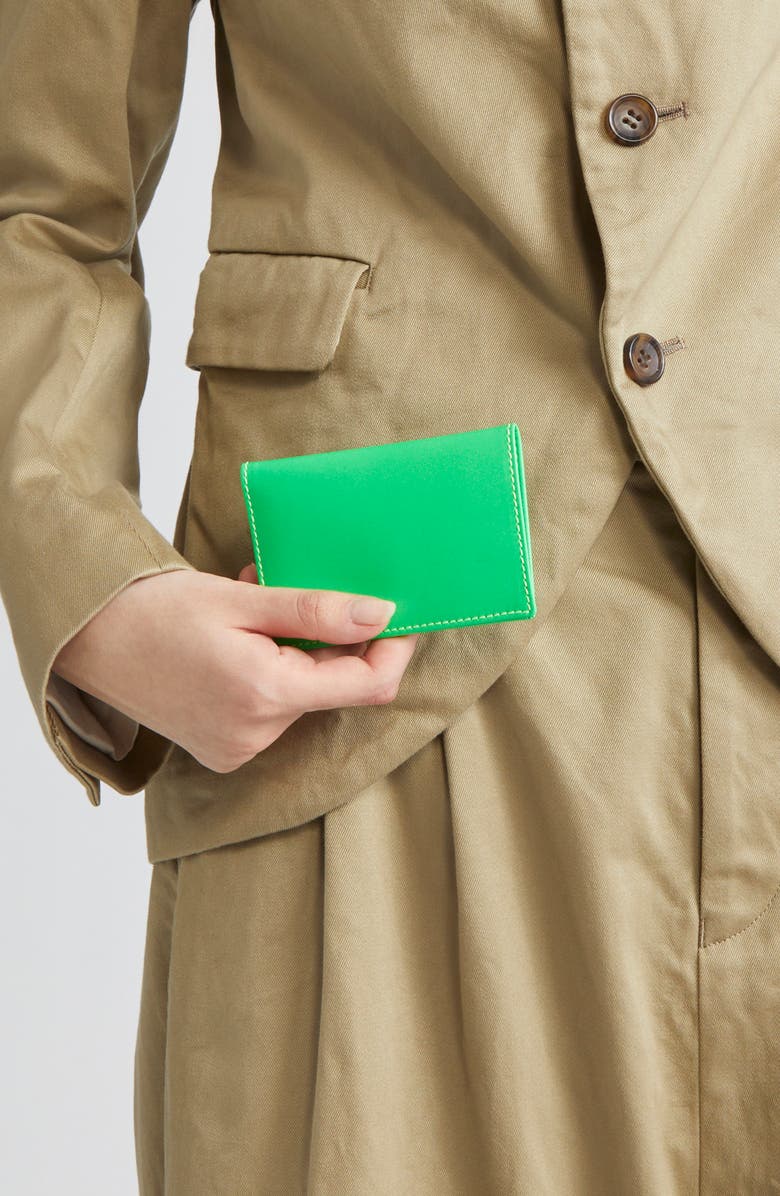 Comme des Garçons Wallets Super Fluo Card Case, Alternate, color, Green