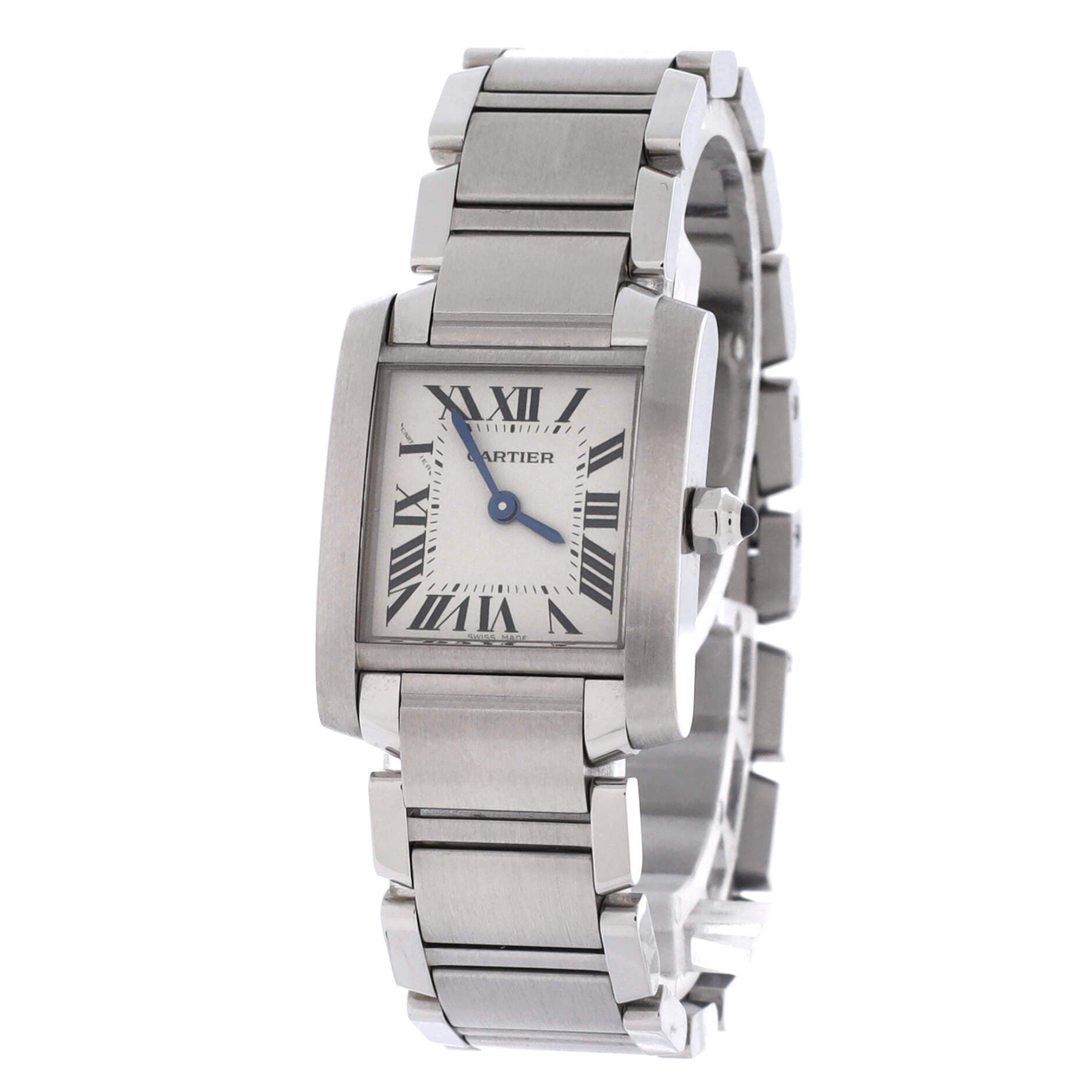 Tank Francaise Quartz Watch Stainless Steel 20, Alternate, color, Metallic Silver