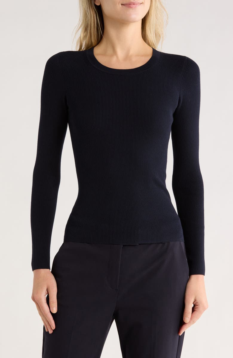 TWP Rib Knit Sweater, Main, color, Midnight