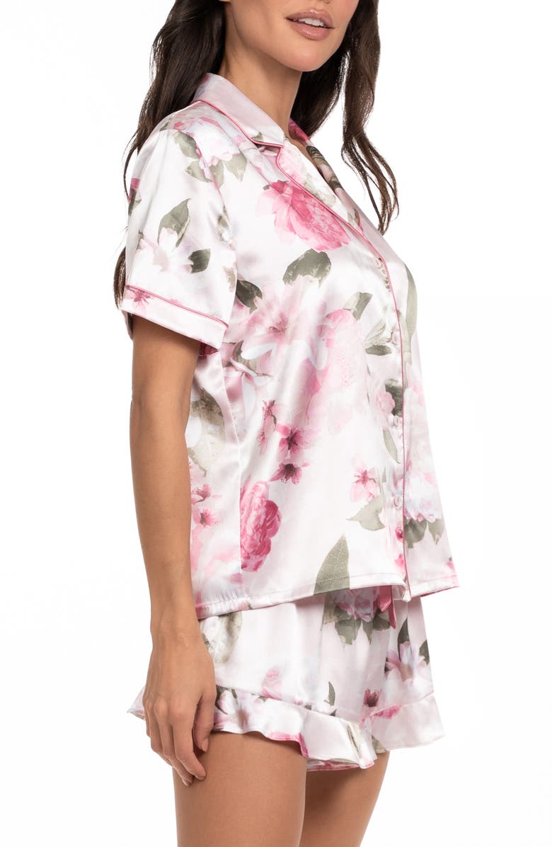 In Bloom by Jonquil Jovie Floral Satin Short Pajamas, Alternate, color, Rosewater