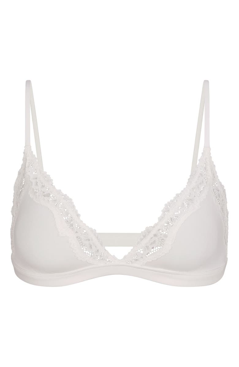 SKIMS Fits Everybody Lace Triangle Bralette, Alternate, color, Marble