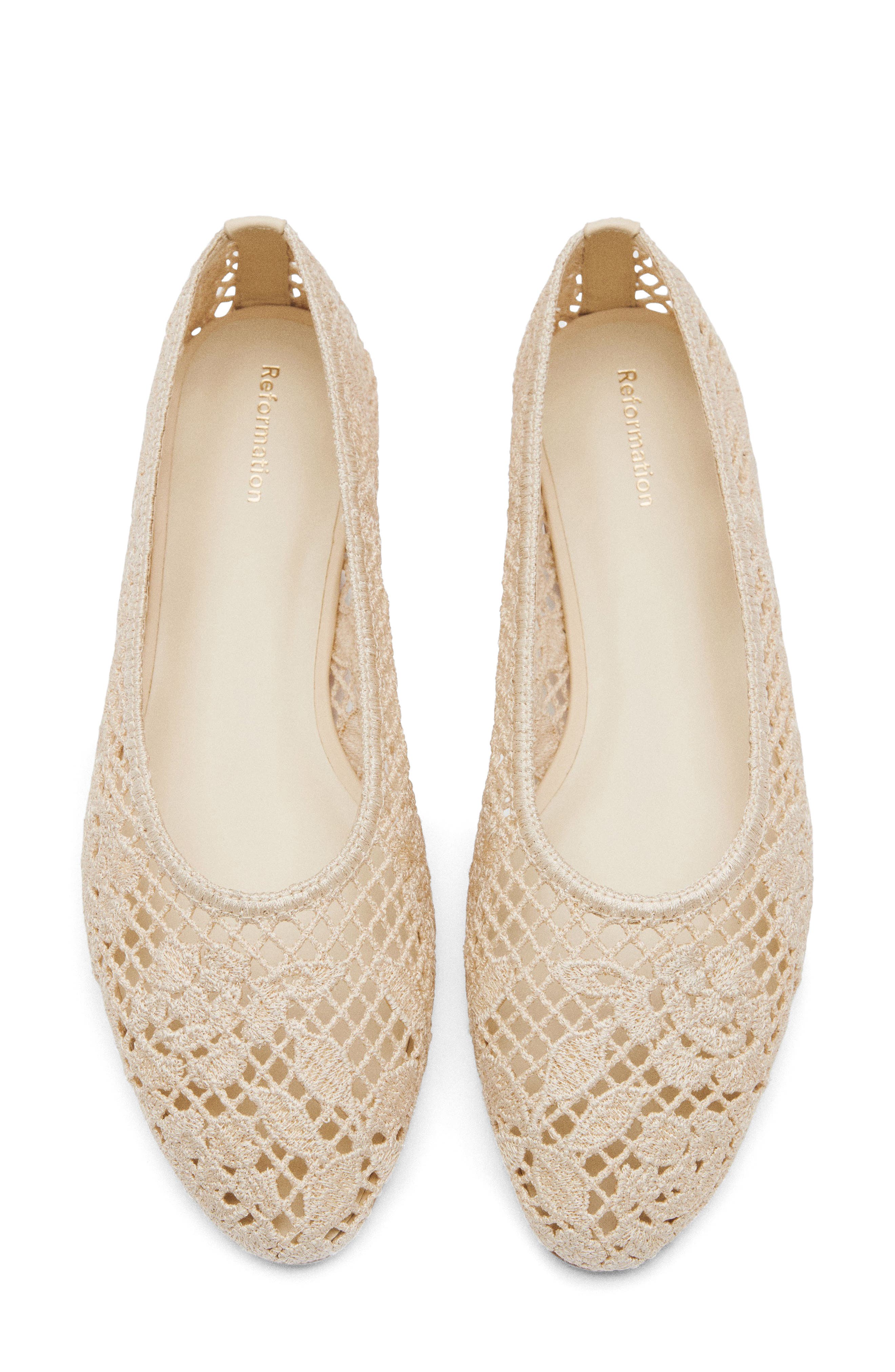 Pillar Flat, Alternate, color, CREAM FLORAL CROCHET