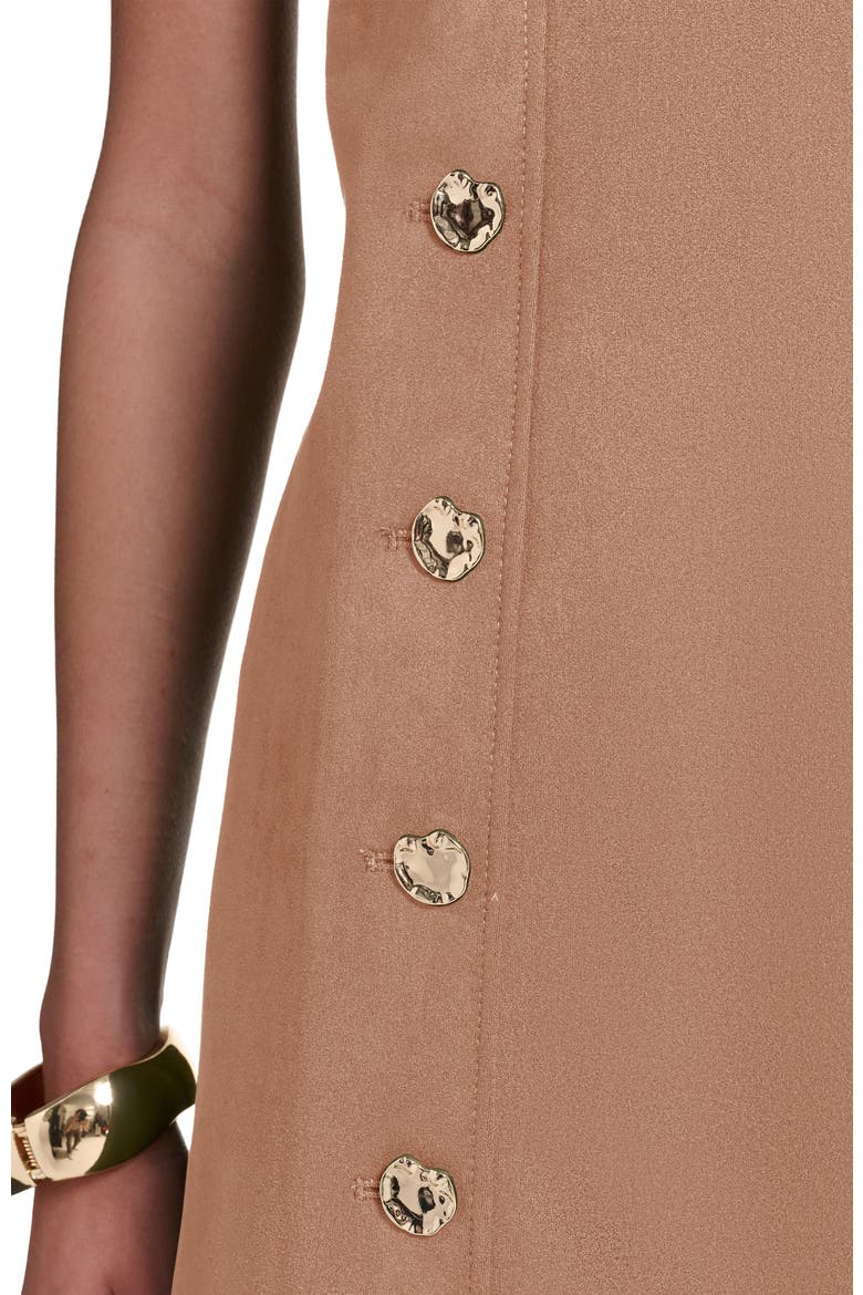 Short Sleeve Suede Shift Dress, Alternate, color, Spiced Almond