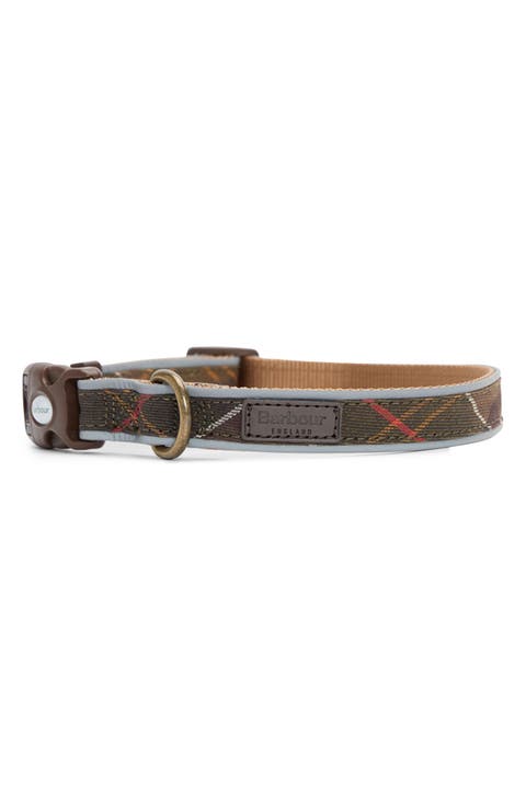 Reflective Tartan Dog Collar