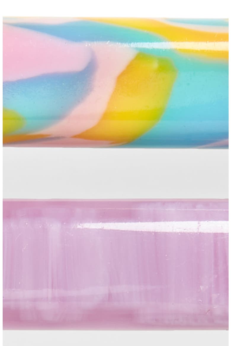 Set of 2 Stick Barrettes, Alternate, color, LILAC MERINGUE