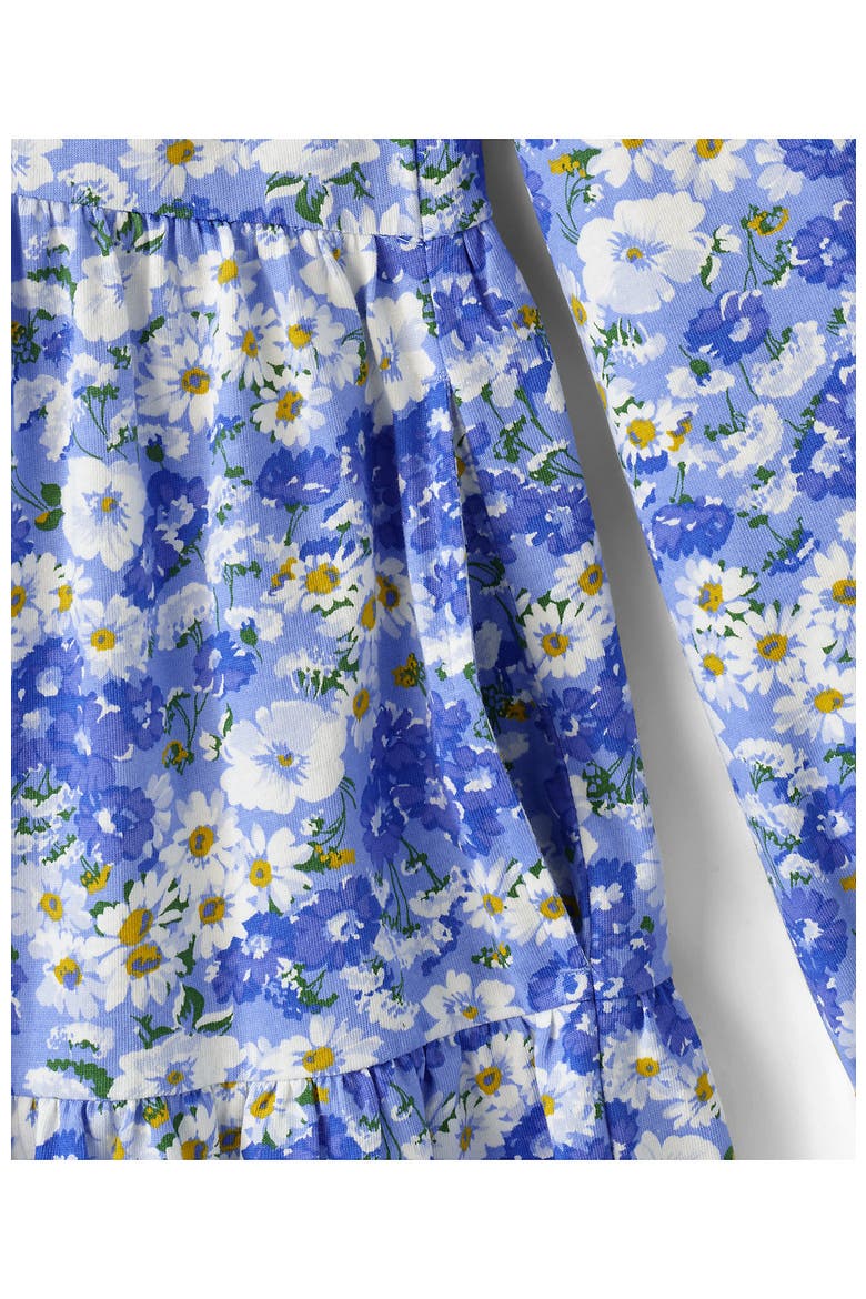 Cotton Jersey Tiered Mini Dress, Alternate, color, Clear Blue/Ivory Flower Patch