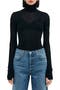 Eloise Turtleneck Semisheer Jersey Top