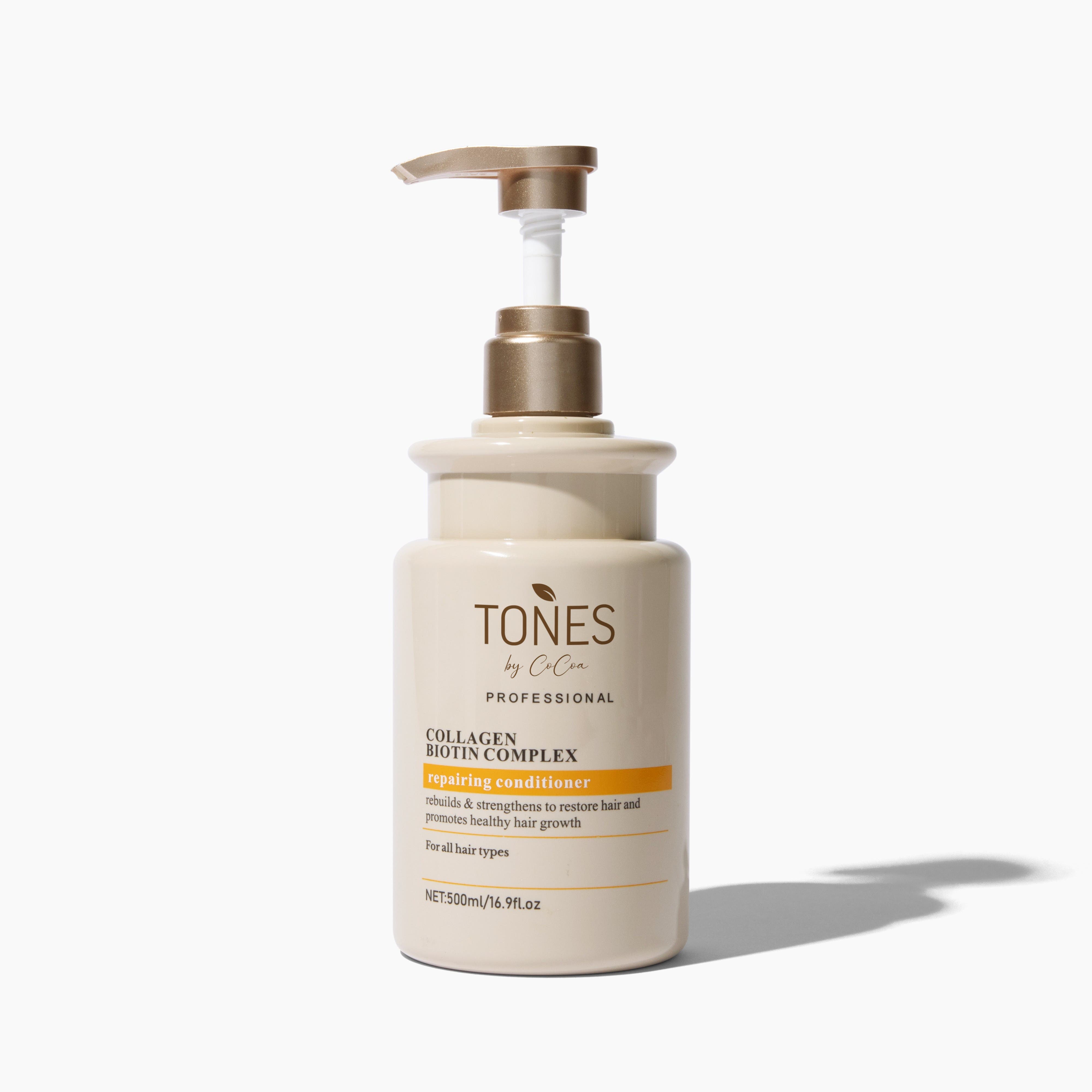 Tones By Cocoa Collagen Biotin Complex Hair Strengthening Conditioner 500ml In Brown
