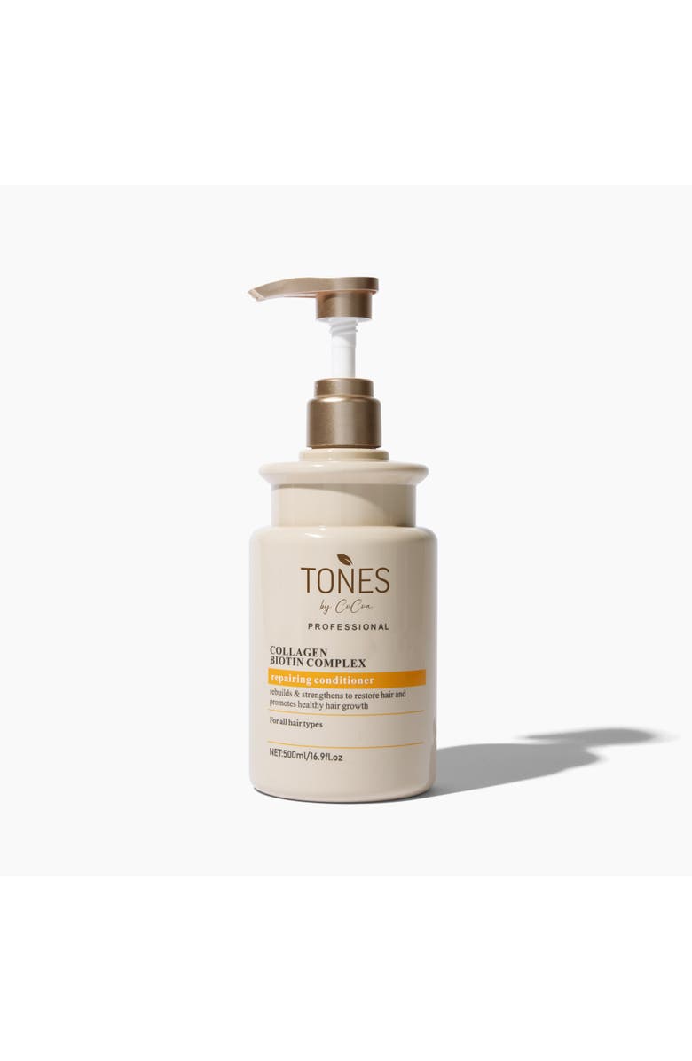 TONES by Cocoa Collagen Biotin Complex Hair Strengthening Conditioner 500ml, Main, color, Dark Beige