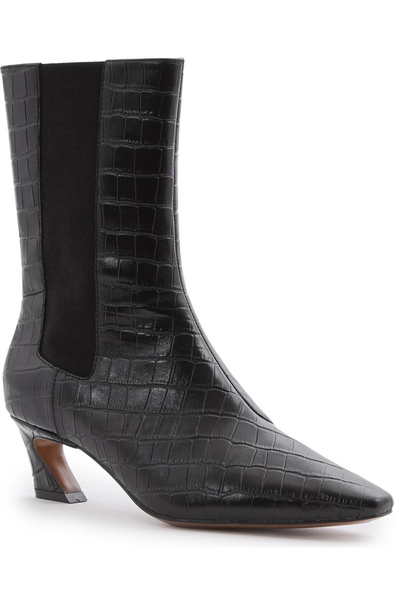 Reiss Mina Croc Embossed Chelsea Boot, Main, color,
