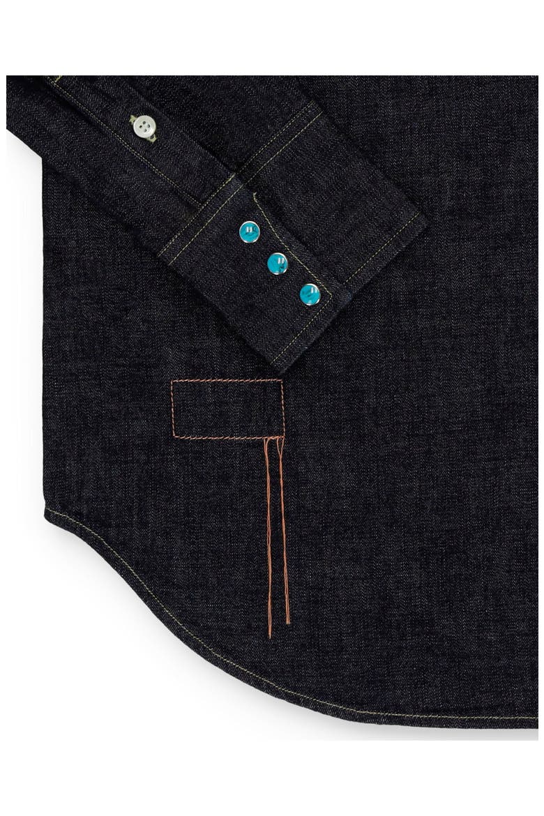 Jennyblu Indigo Rinse Denim Shirt, Alternate, color, INDACO