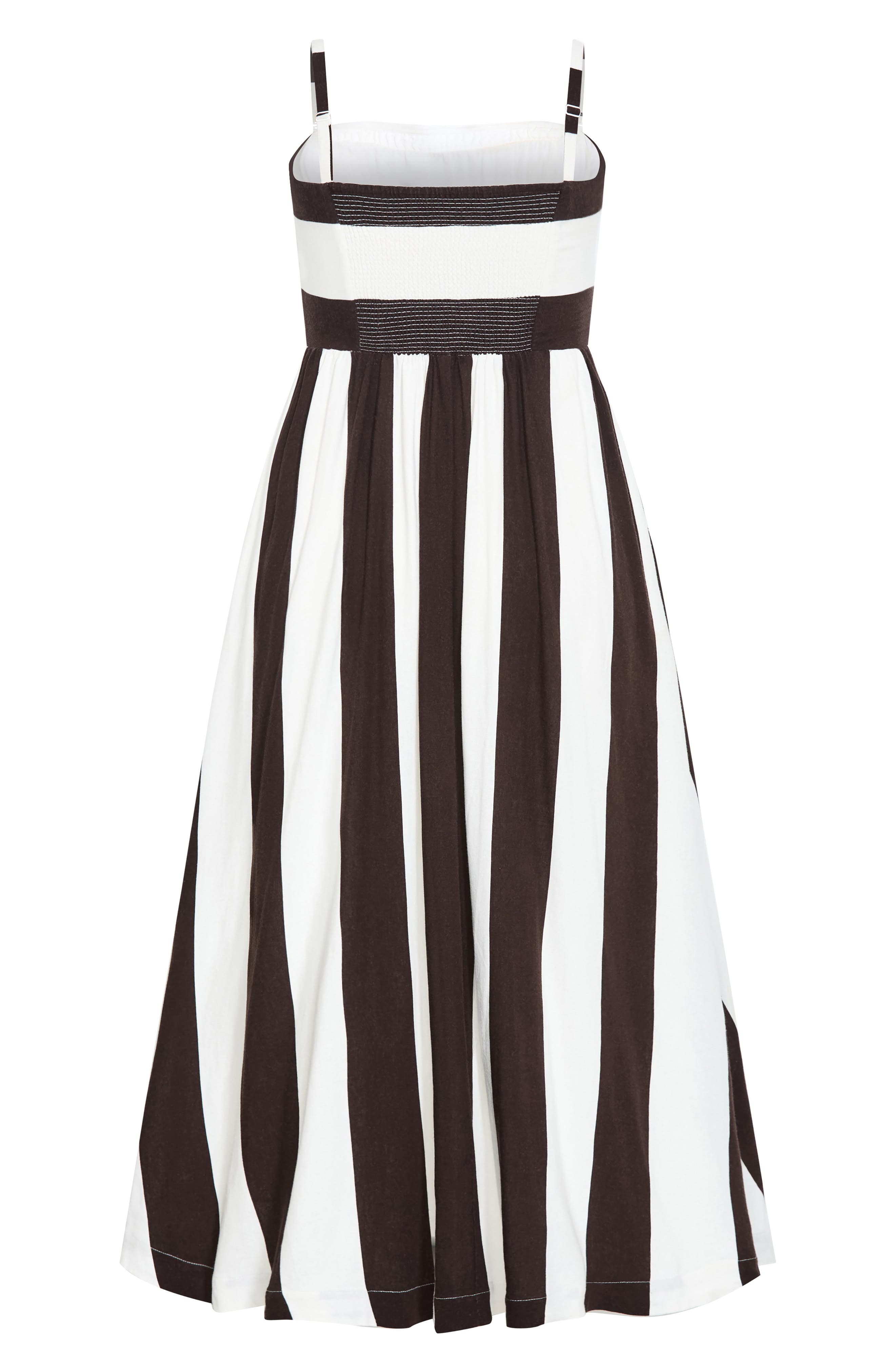 black and white striped dress with brown belt Nautical Stripes: Black and white dress, Wide belt & Red pumps } Meagan's Moda