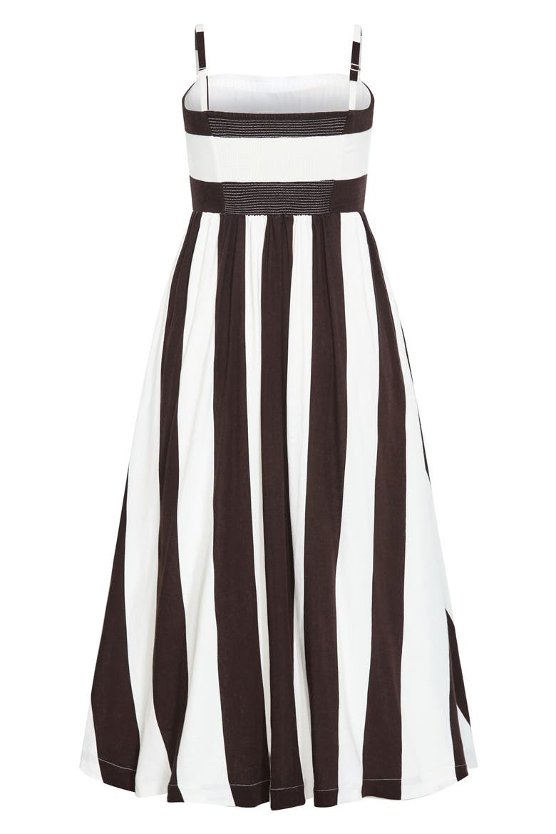 Simone Stripe Maxi Dress, Alternate, color, CHOCOLATE/ IVORY