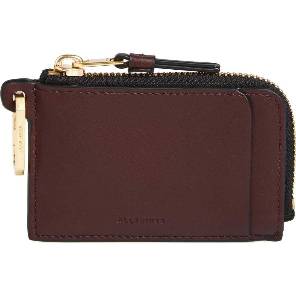 Allsaints Remy Leather Wallet In Red
