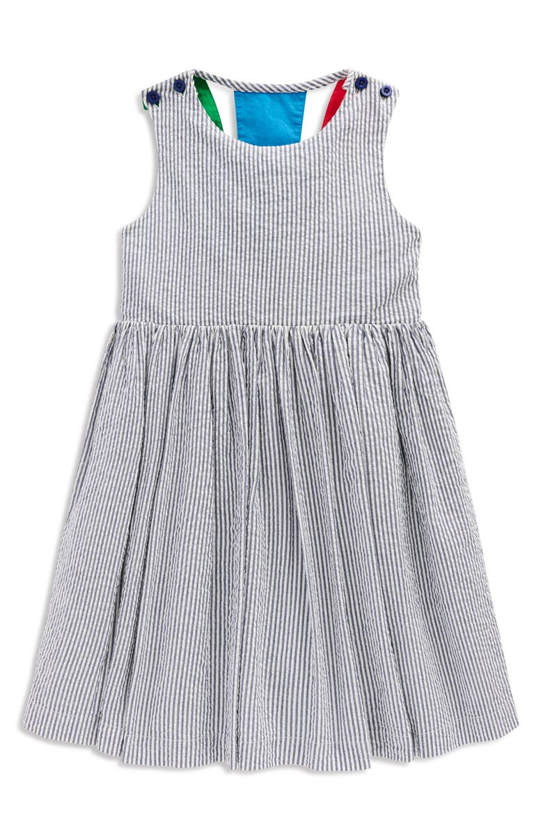 Mini Boden Kids' Zadie Back Sun Appliqu Cotton Seersucker Dress |  Nordstromrack