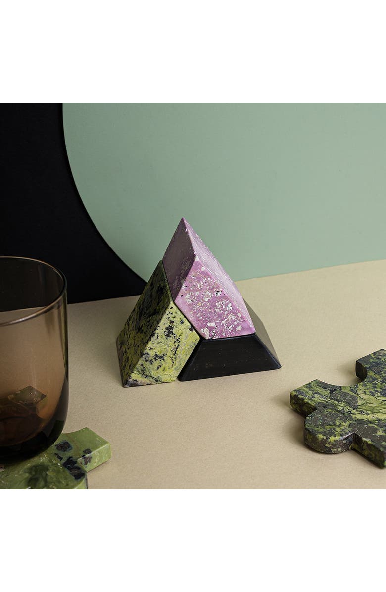 DAR PROYECTOS Triangle Gemstone Puzzle, Alternate, color, Lila Black