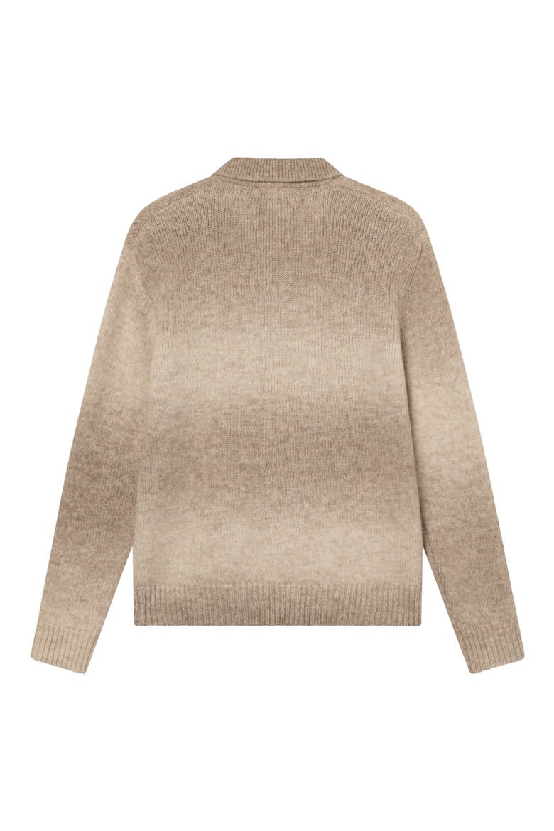 Gannon Ombré Zip Cardigan, Alternate, color, PRAIRIE SAND