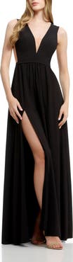 Dress the Population Katrina Illusion Sleeveless Gown