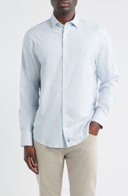 johnnie-O Briney Tattersall Check Everyday Performance Button-Up Shirt