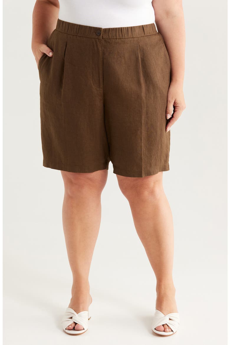Organic Linen Shorts, Main, color, BRANCH