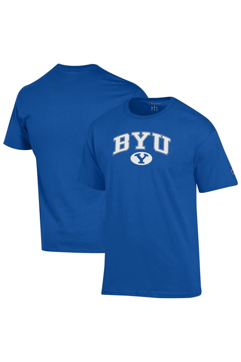 Men's Champion  Royal BYU Cougars Arched Logo T-Shirt, Main, color, Royal