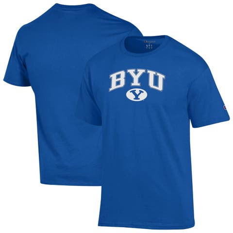 Men's Champion  Royal BYU Cougars Arched Logo T-Shirt
