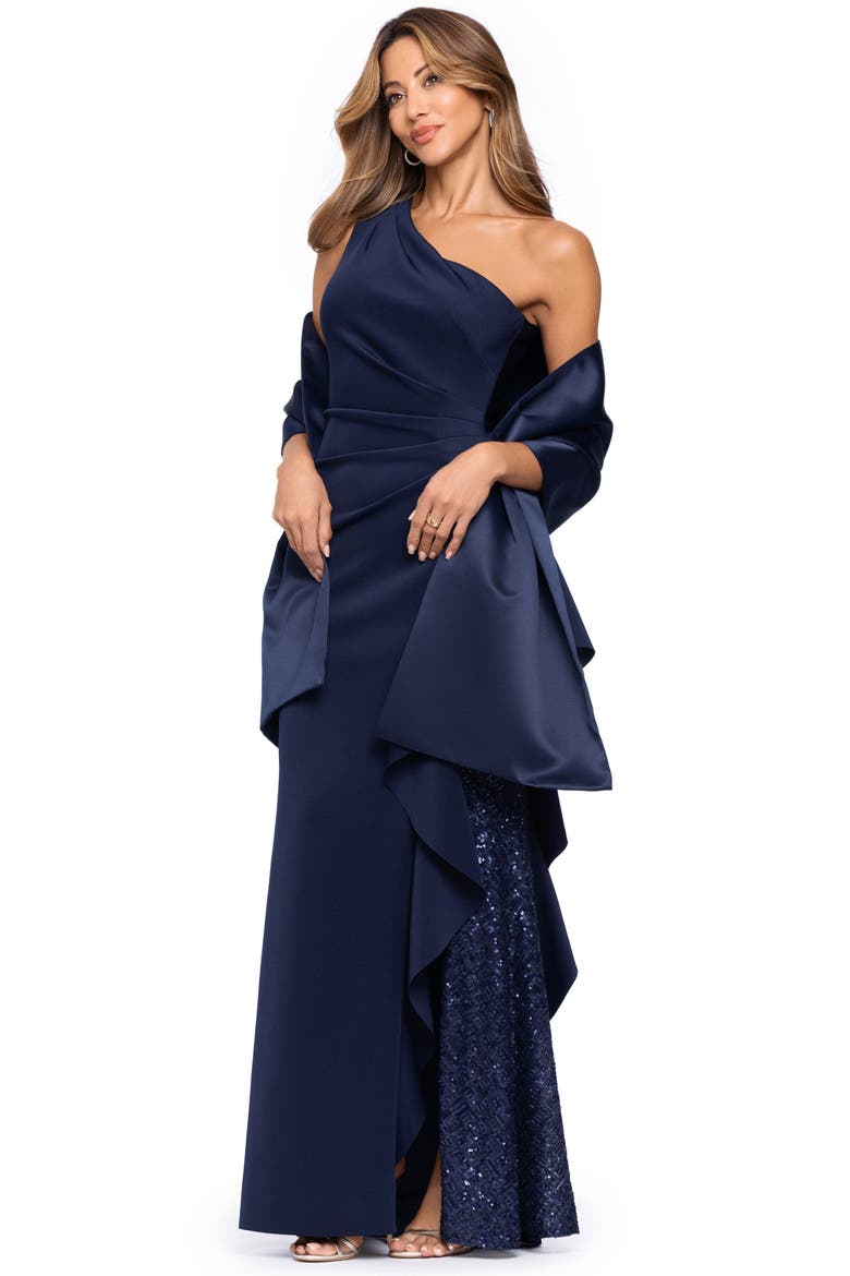 Satin Shawl, Alternate, color, MIDNIGHT