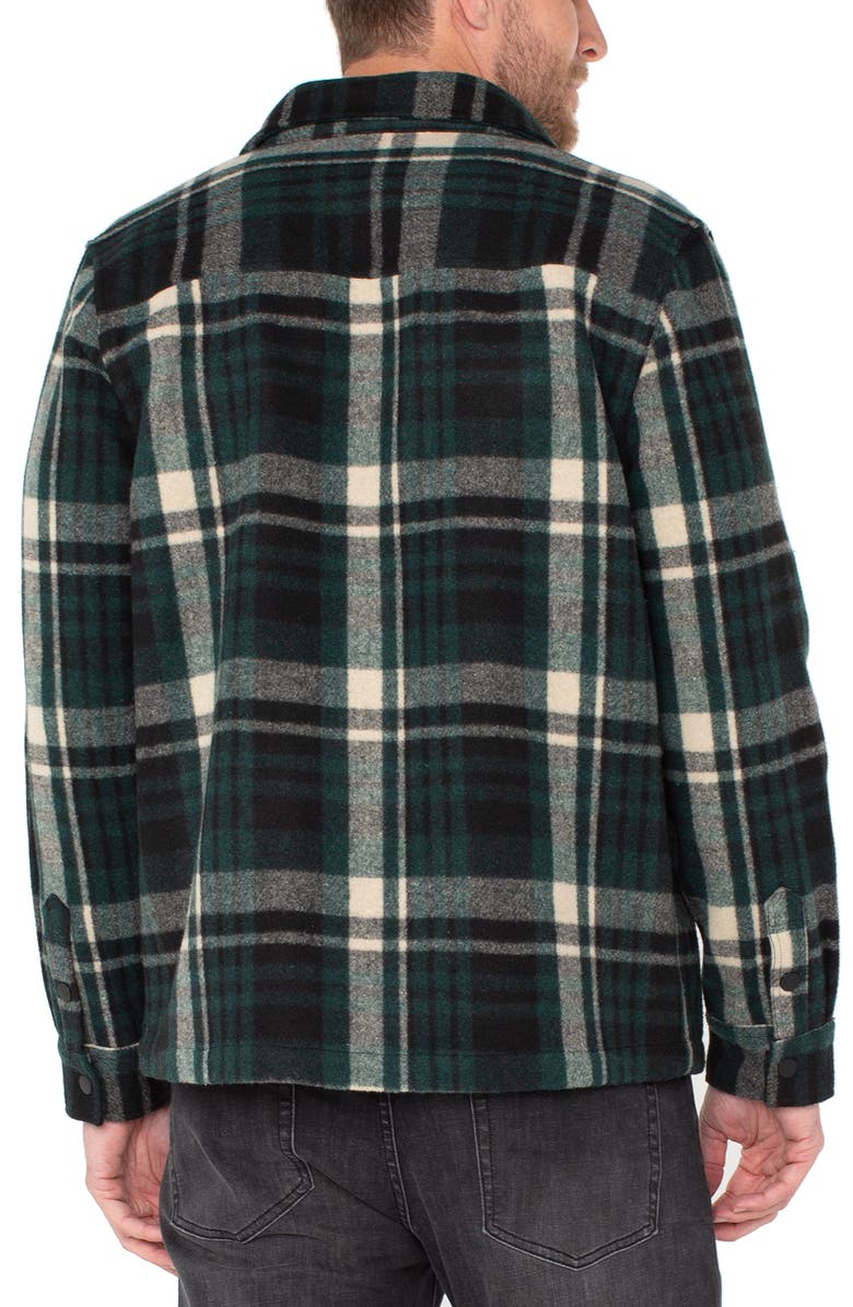 Liverpool Los Angeles Front Snap Shirt Jacket, Alternate, color, Spruce/ Black Multi