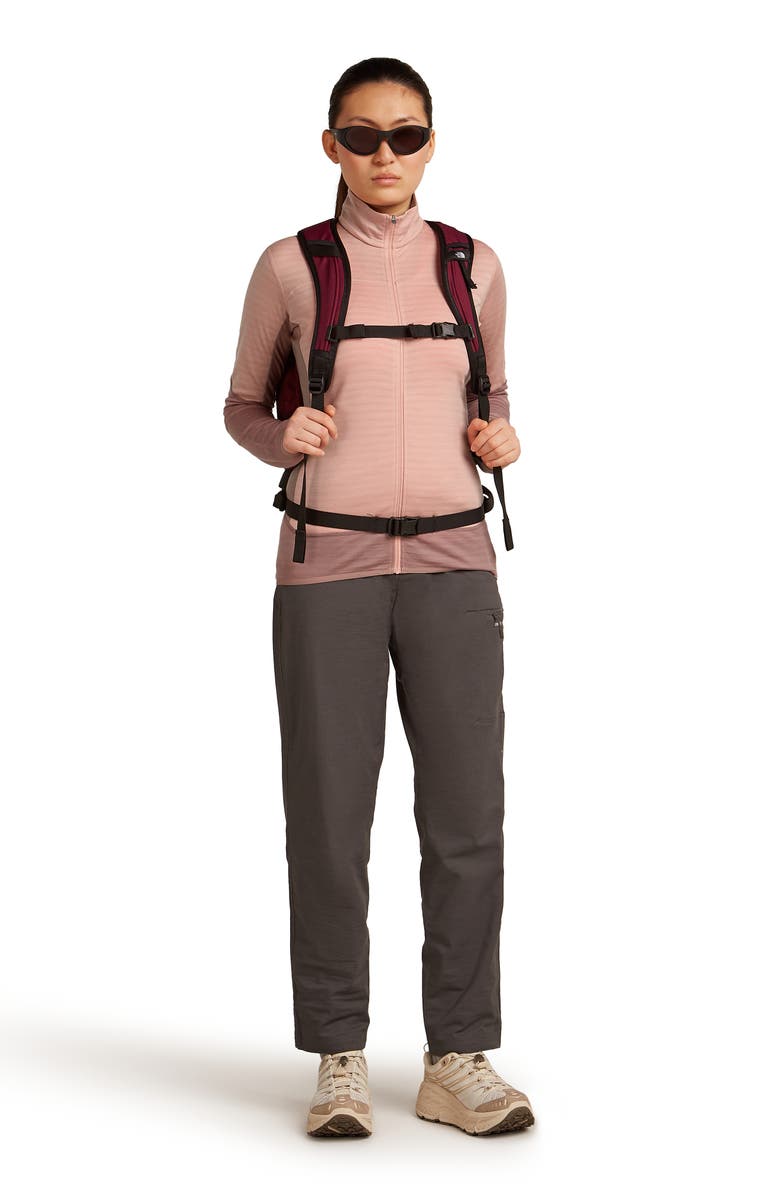 Icebreaker Lyocell & Merino Blend 300 RealFleece Descender Zip Mock Neck Top, Alternate, color, Summit/ Blush