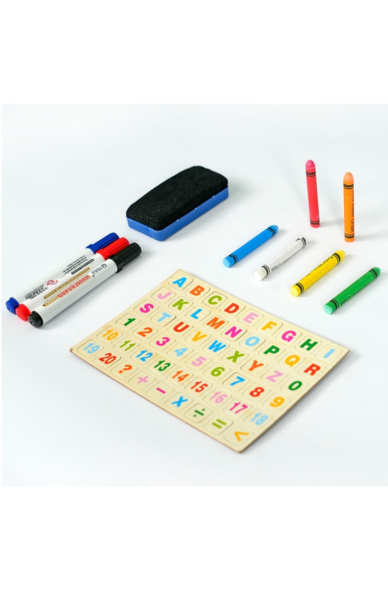 Easy Playhouse Wooden Tabletop Art Easel Doublesided Magnetic Chalk & White, Alternate, color, Multicolored