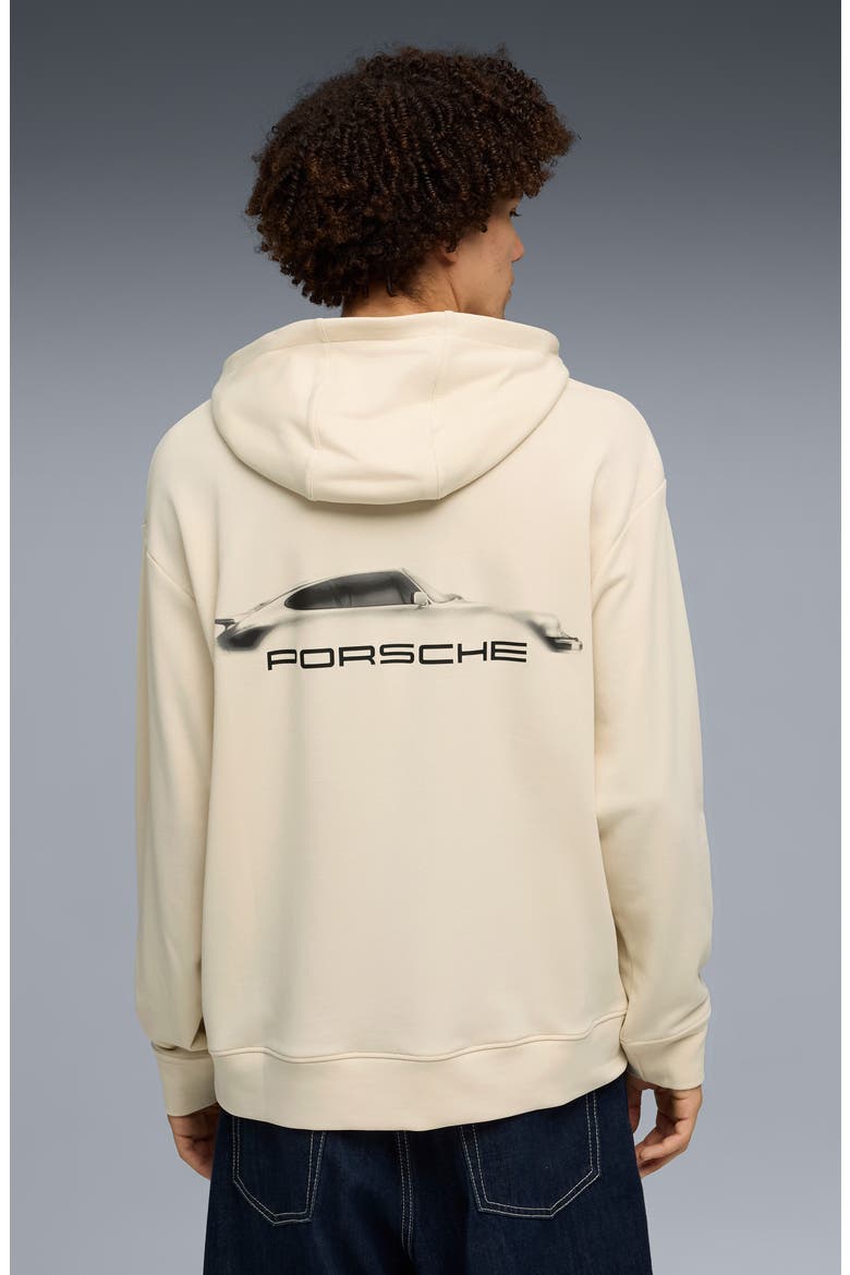 Porsche League Graphic Hoodie, Alternate, color, ALPINE SNOW