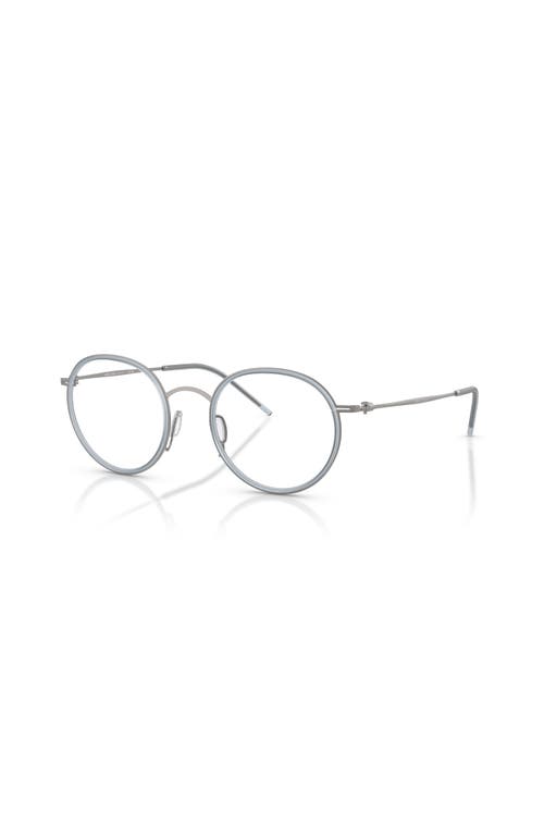 Giorgio Armani 47mm Round Optical Glasses In Green