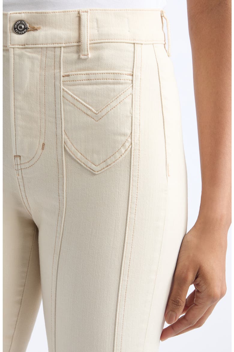Beverly Skinny Flare Leg Jeans, Alternate, color, ECRU