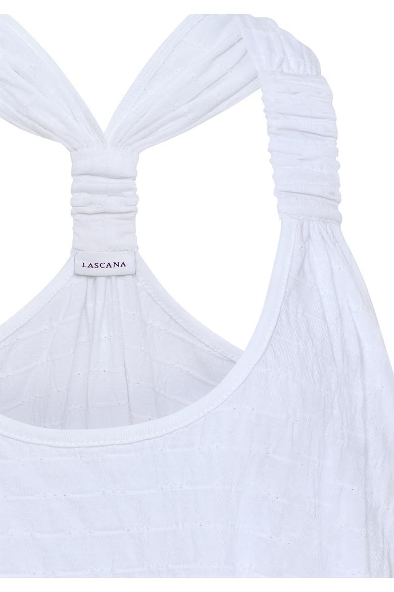 Eyelet Racerback Top, Alternate, color, White