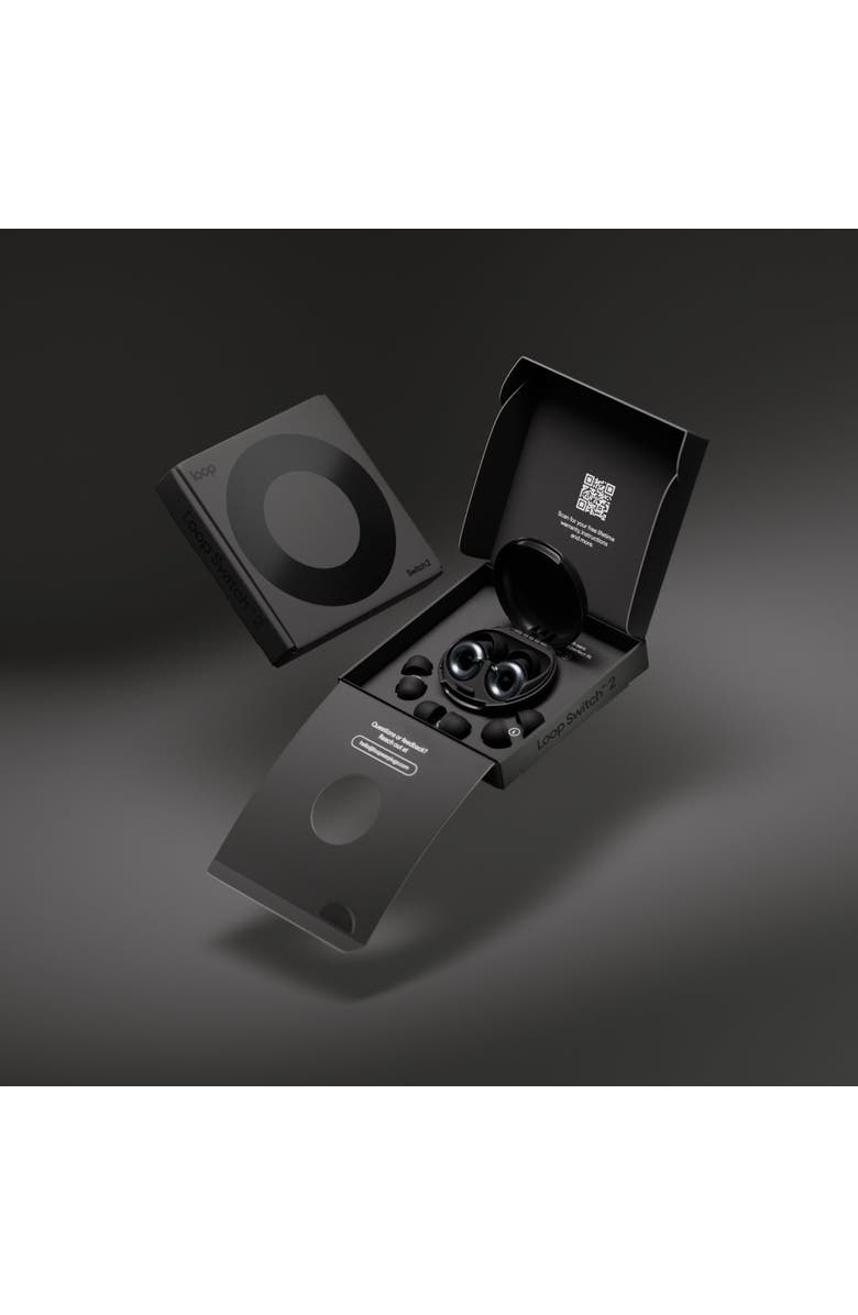 LOOP Switch 2, 1 Earplug, 3 Levels of Noise Reduction for Focus, Concerts, Live Events, Travel & Social Gatherings, Alternate, color, Black