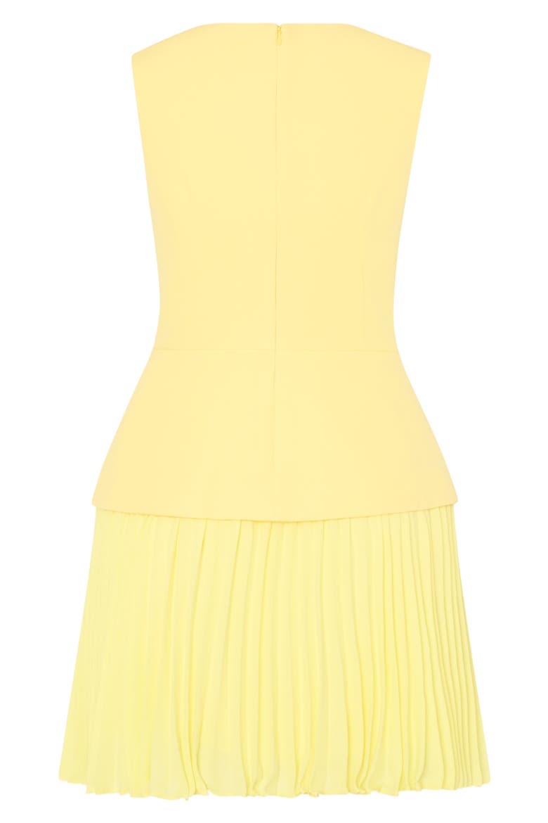 Haddy Pleated Sleeveless Minidress, Alternate, color, YELLOW