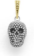 LAGOS Men's Anthem Sterling Silver Caviar Skull Pendant